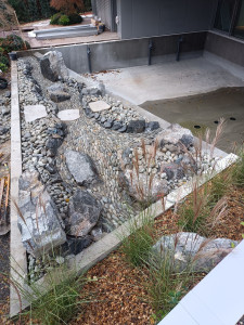 Photo de galerie - Création d'une rivière sèche. 