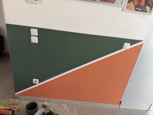Photo de galerie - Mise en état d’un mur de salon 