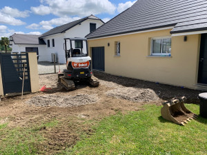 Photo de galerie - Préparation pour la création d’une allée en gravier 