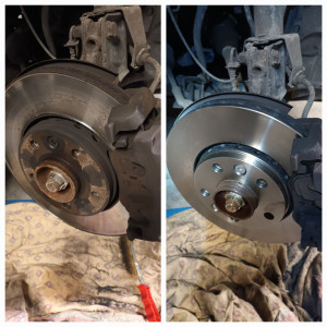 Photo de galerie - Changement de disque et plaquettes de freins, avec main d'œuvre abordable ?