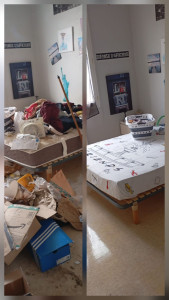 Photo de galerie - Nettoyage syndrome de diogene avant et apres