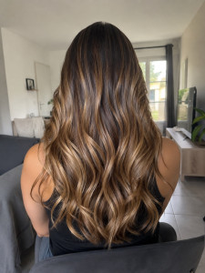 Photo de galerie - Balayage soleil + coupe brushing wavy 