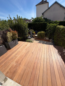 Photo de galerie - Création d’une terrasse en bois exotique 