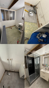 Photo de galerie - Mise en place d’une cabine de douche 