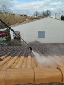 Photo de galerie - Nettoyage et hydrofugation tuiles