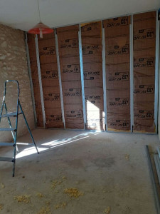 Photo de galerie - Pose de rails et isolation