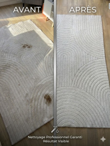 Photo de galerie - Tapis avant après