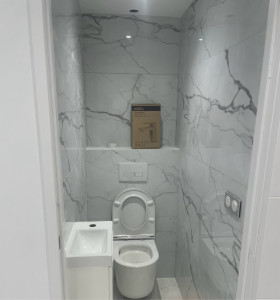 Photo de galerie - Pose WC, raccordement eau et évacuation 
