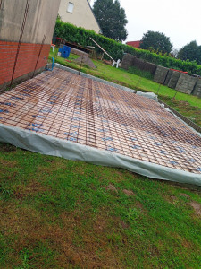 Photo de galerie - Préparation d'une dalle 