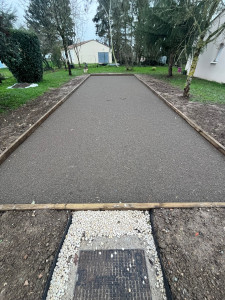 Photo de galerie - Création d’un terrain de pétanque