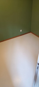Photo de galerie - Ponçage du sol ainsi que 2 couches de peinture de sol 