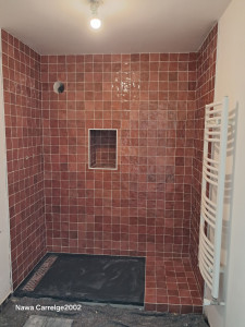 Photo de galerie - Pose de carreaux de zellige 10x10