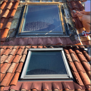 Photo de galerie - Remplacement d’un kit d’étanchéité Velux