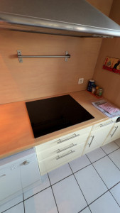 Photo de galerie - Installation et câblage d’une plaque de cuisson en remplacement d’une plaque à gaz 