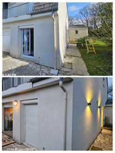 Photo de galerie - Installation de solutions d'éclairage résistant aux intempéries. Ce dispositif allie le confort visuel des zones piétonnes à une mise en valeur architecturale élégante de vos façades.