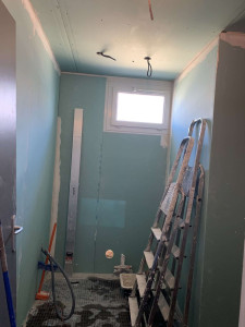 Photo de galerie - Petite sal de bain en rénovations
