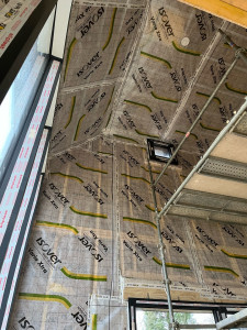 Photo de galerie - Isolation et plâtrerie sur une maison ossature bois 