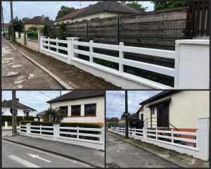 Photo de galerie - Pose d’une clôture PVC 