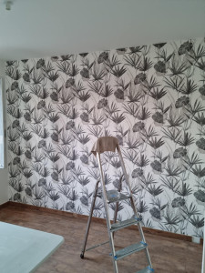 Photo de galerie - Pose de tapisserie à raccord 