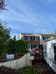 Photo de galerie - Remplacement complète d’une toiture avec pose isolation multicouche thermique phonique oui