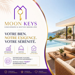 Photo de galerie - Gestion complète de locations saisonnières et accompagnement des propriétaires par Moon Keys Conciergerie.