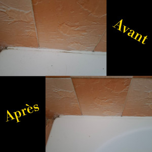 Photo de galerie - Moisissure joint :
Avant & après