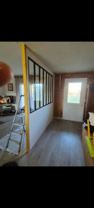 Photo de galerie - Cloison avec verrière terminé