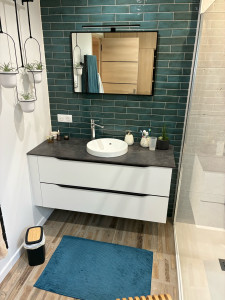 Photo de galerie - Mur meuble vasque décor 