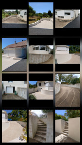 Photo de galerie - Reprise d'une descente de garage en enduit décoratif (RPE).