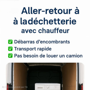 Photo de galerie - Besoin de vider un coin de garage, un grenier ou un petit débarras ?
Je vous propose mon aide avec fourgon + chauffeur pour emmener vos affaires à la déchetterie.