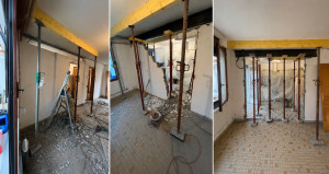 Photo de galerie - Réalisation de pose IPN pour mur porteur