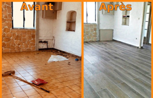 Photo de galerie - Pose de carrelage 