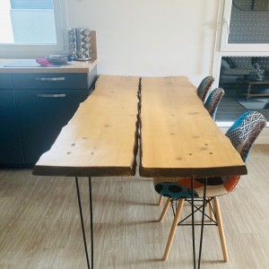 Photo de galerie - Fabrication complète table en bois massif