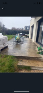 Photo de galerie - Avant nettoyage dalle béton. 
