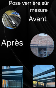 Photo de galerie - Pose véranda verrière sûr mesure (Fk )
panneaux en verre (coulissant)