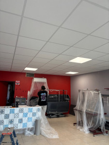 Photo de galerie - Pose de dalle faux plafond 