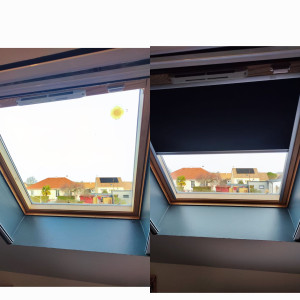 Photo de galerie - Store de brise soleil pour velux