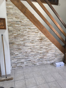 Photo de galerie - Pose parement pierre naturelle 