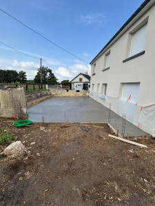 Photo de galerie - Terrassement et coulage d’une terrasse de 90m2 