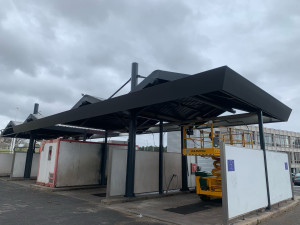 Photo de galerie - Réfection du bandeau dans une station de lavage!