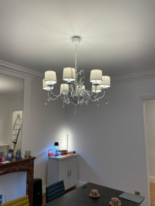 Photo de galerie - Pose de lustre de luxe 