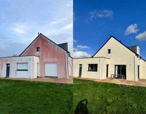 Photo de galerie - Nettoyage de façade à Crevin 