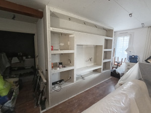 Photo de galerie - Déco meuble TV en placo