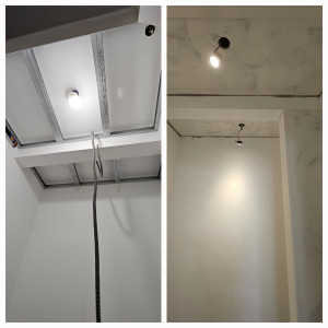 Photo de galerie - Création faux plafond avec led.