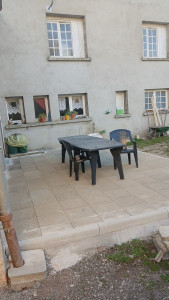 Photo de galerie - Pose de dalle 40 40 plus ceinture bordure p1