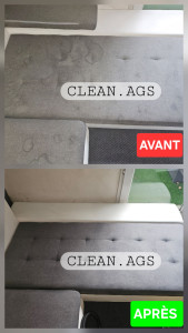 Photo de galerie - Nettoyage canapé avant/après 