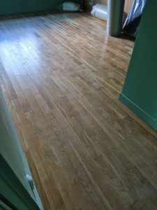 Photo de galerie - Pose de parquet à l’hôtel La Folie, à Barbizon.