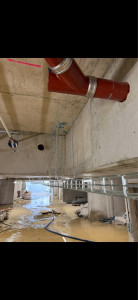 Photo de galerie - Réalisation de chemin de cables pour passage de courant faible