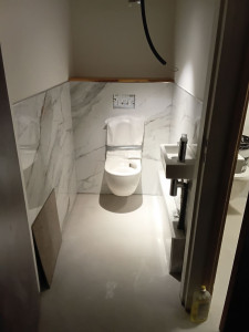 Photo de galerie - Pose et raccordement WC et Lavabo.
