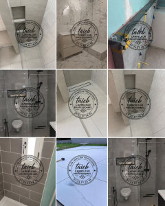 Photo de galerie - Réalisation de travaux de carrelage et faïence: pose soignée, découpes précises et finitions de qualité. Salles de bain, sols, murs et terrasses